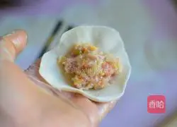 Illustration of how to make pickled cabbage and pork dumplings 8