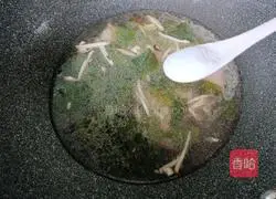 Illustration of how to make kelp and tofu soup 8