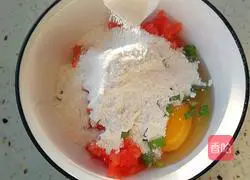 Illustration of how to make tomato egg pancake 6