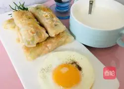 Illustration of how to make dumpling skin pancakes 16