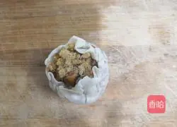 Illustration of how to make salted egg yolk pork floss siomai 23