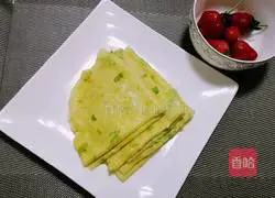 Illustration of how to make chive egg pancake 13