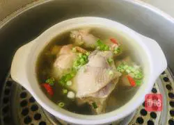 Illustration of how to make steamed native chicken 7