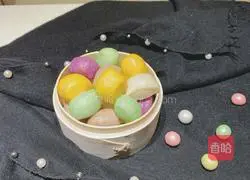 Illustration of how to make colorful vegetable steamed buns 8