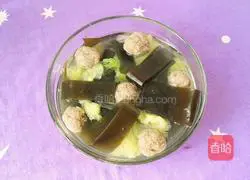 Illustration of how to make kelp, cabbage and beef meatball soup 15