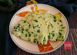 Illustration of how to make chive egg pancake 12