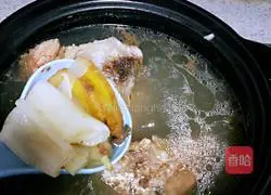 Illustration of how to make radish stick bone soup#light food and reduce fat#14