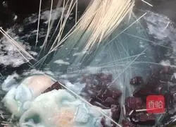 Purple sweet potato poached egg noodle soup recipe 4