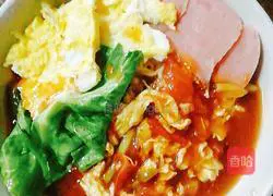 Illustration of how to make tomato and egg nutritious noodles 7