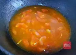 Illustration of how to make tomato, mushroom and tofu soup 8