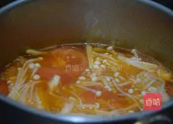 Tomato Enoki Mushroom Soup Practice illustration 10