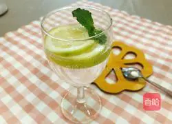 Lemon Sprite Mint Drink Recipe Illustration 6