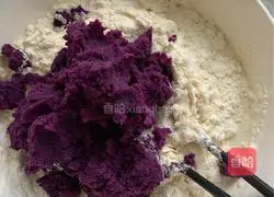 Illustration of how to make purple sweet potato and rose steamed buns 7