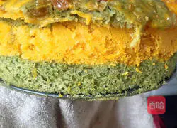 Illustration of how to make two-color hair cake 13