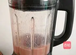 Illustration of how to make red bean paste and milk 4