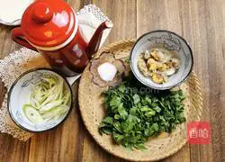 Scallop fungus Illustration of how to make vegetable egg pimple soup 7