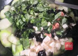 Luffa Tofu Illustration of how to make soup 9