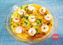 Illustration of how to make spinach and shrimp custard 13