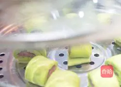 Illustration of how to make sweet green sauce steamed buns 9