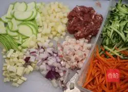 Illustration of Korean fried noodles 1