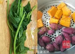 Illustration of how to make hydrangea steamed buns 1