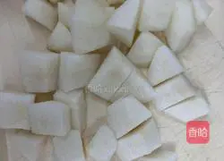 Illustration of how to make tangerine peel and snow pear soup for cough relief 2