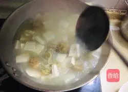 Illustration of how to make radish balls and tofu soup 5