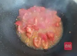 Illustration of tomato and enoki mushroom tofu soup 6