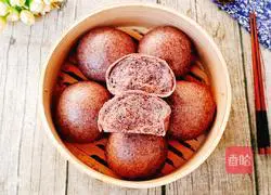 Illustration of how to make milk-flavored black rice steamed buns 12