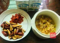 Illustration of how to stew fish maw with milk 2