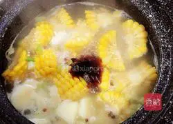 Corn, yam and pork ribs soup recipe 12
