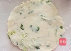 Illustration of how to make egg, chive and scallion pancakes 7