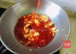 Illustration of how to make tomato sauce and egg handmade noodles 6