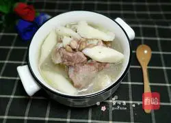 Illustration of how to make yam and peanut tube bone soup 14