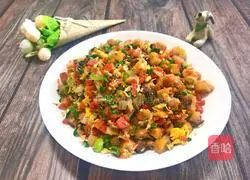 Fried buns with Xiangha beef sauce Illustrations of how to make flowers 14