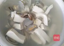 Clam Illustration of how to make tofu soup 7