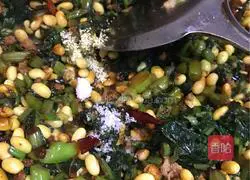 Illustration of how to make minced pork and mustard with snow 9