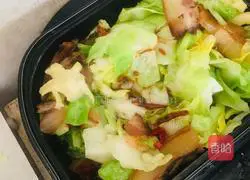 Illustration of how to make fried pork face with lotus vegetables 4