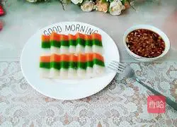 Illustration of three-color pig skin jelly 14