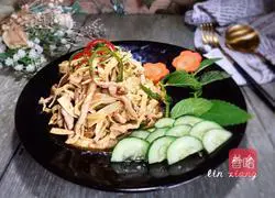 Illustration of how to make fried pork with tofu skin 20