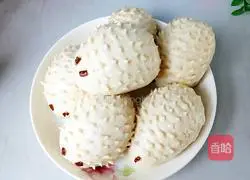 Illustration of how to make hedgehog steamed buns 15