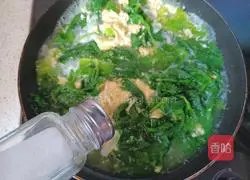 Celery Leaf Egg Drop Soup Illustration of how to do it 5