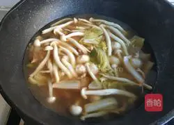 Illustration of how to make baby cabbage, seafood and mushroom meatball soup 13