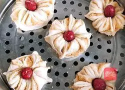 Illustration of making sweet bean flour rolls 15