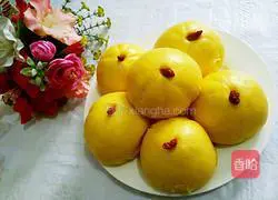 Illustration of how to make pumpkin steamed buns 8