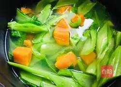 Illustration of how to make sweet potato, chicken and mustard soup 7