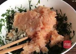 Illustration of how to make fried chicken dumplings with sesame oil 4