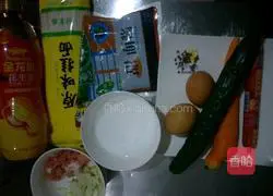 Illustration of making fried noodles 1