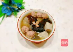 Illustration of how to make kelp, tofu and white radish meatball soup 20