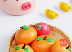 Illustration of how to make Jixiang Ruyi Piggy Steamed Buns 20